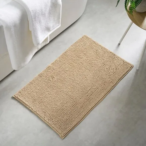 Mini Bath Mat with Bobble Texture - Medium Wood image