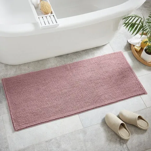 Mini Bath Runner with Bobble Texture - Blush