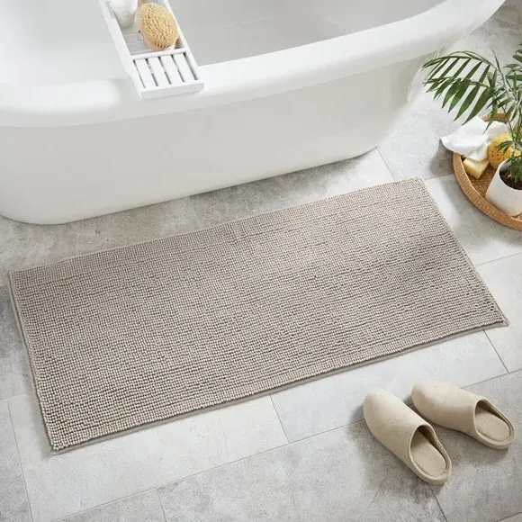 Mini Bath Runner with Bobble Texture - Mushroom