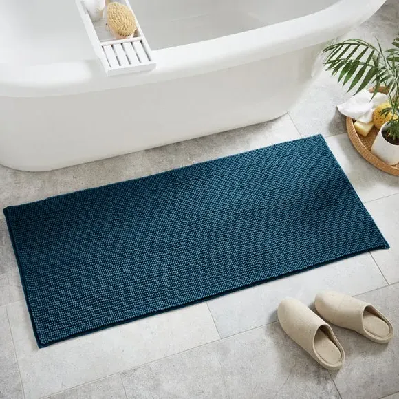 Mini Bath Runner with Bobble Texture - Teal