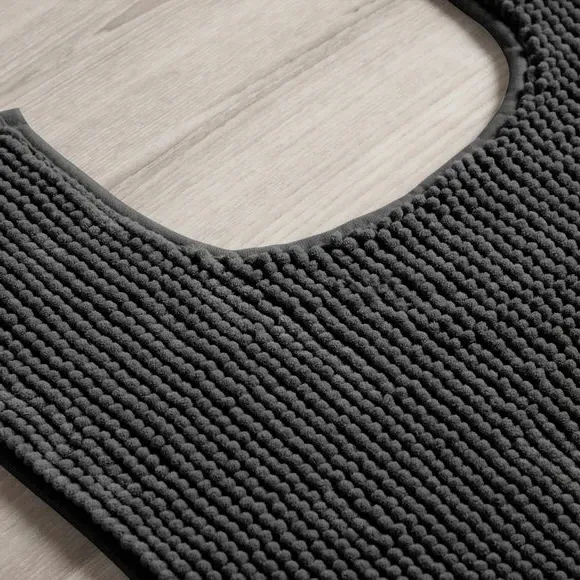 Mini Bobble Pedestal Mat - Charcoal, Polyester