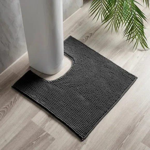 Mini Bobble Pedestal Mat - Charcoal, Polyester image