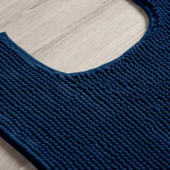 Mini Bobble Pedestal Mat - Navy, Polyester