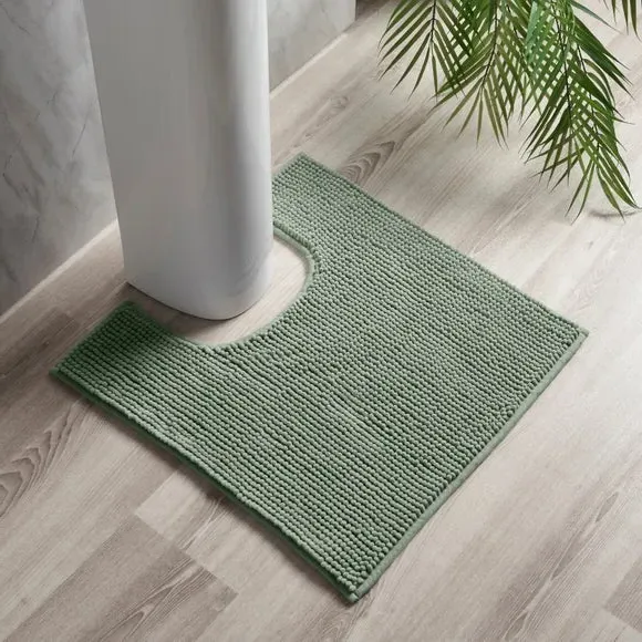 Mini Bobble Pedestal Mat - Sage, Polyester