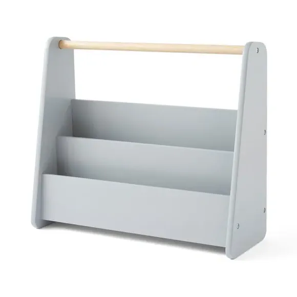 Mini Bookcase with Handle - Grey, MDF