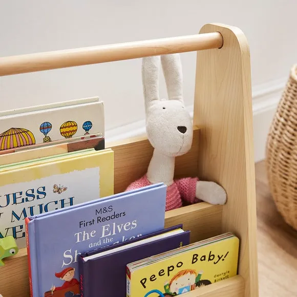 Mini Bookcase with Handle - Natural, MDF