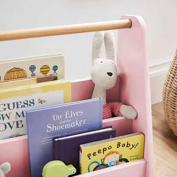 Mini Bookcase with Handle - Pink, MDF
