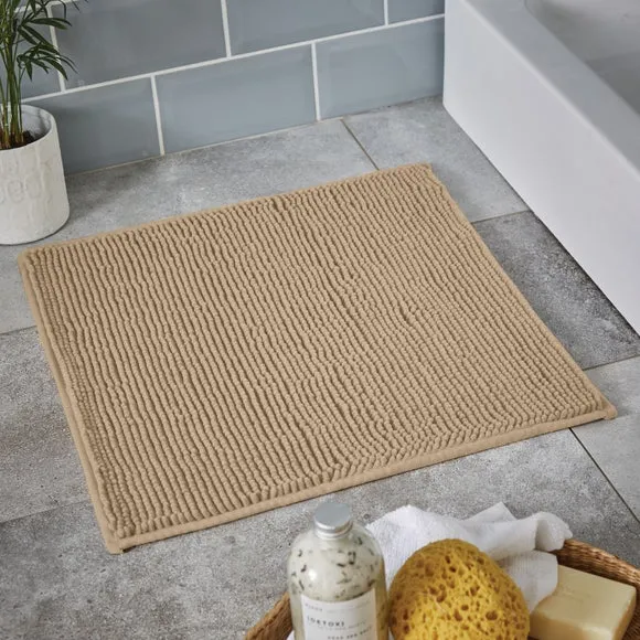 Mini Shower Mat with Bobble Texture - Medium Wood image