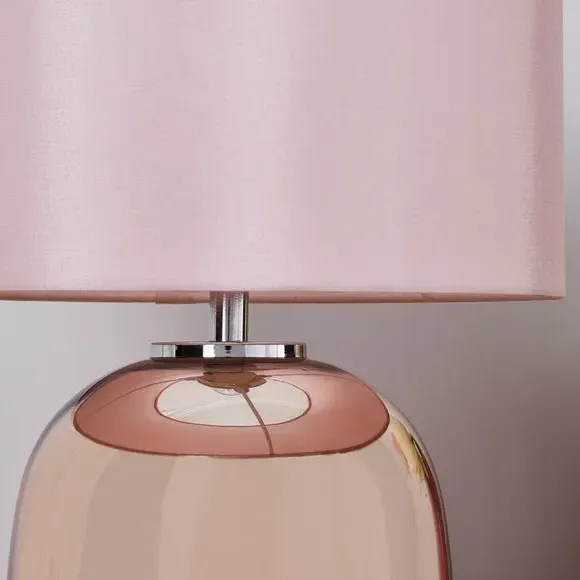 Mini Table Lamp with Ombre Base - Blush Pink, Glass