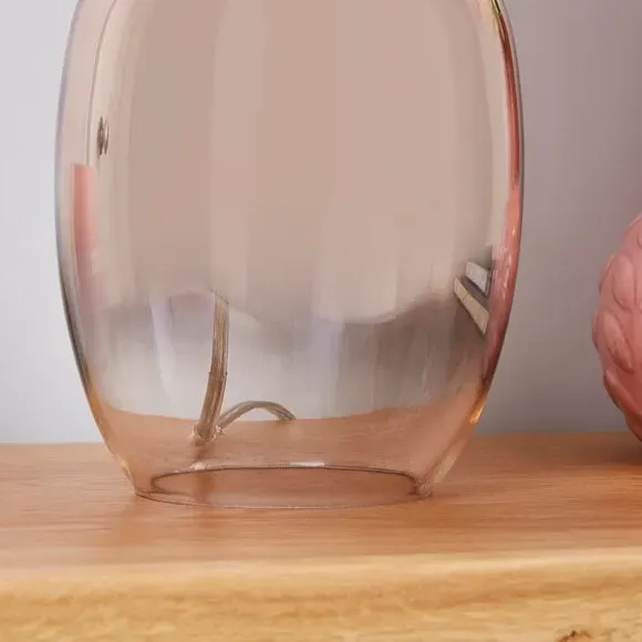 Mini Table Lamp with Ombre Base - Blush Pink, Glass
