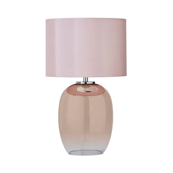 Mini Table Lamp with Ombre Base - Blush Pink, Glass