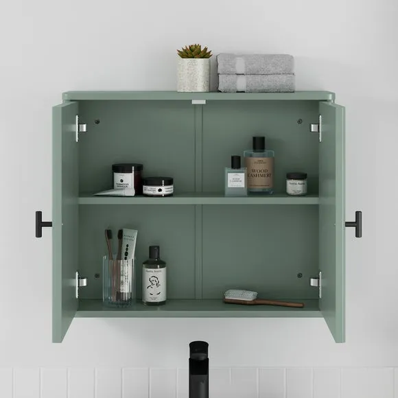 Mirror Wall Cabinet with Soft Close - Green