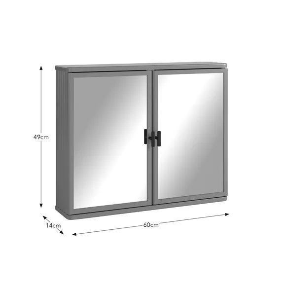 Mirror Wall Cabinet with Soft Close - Green