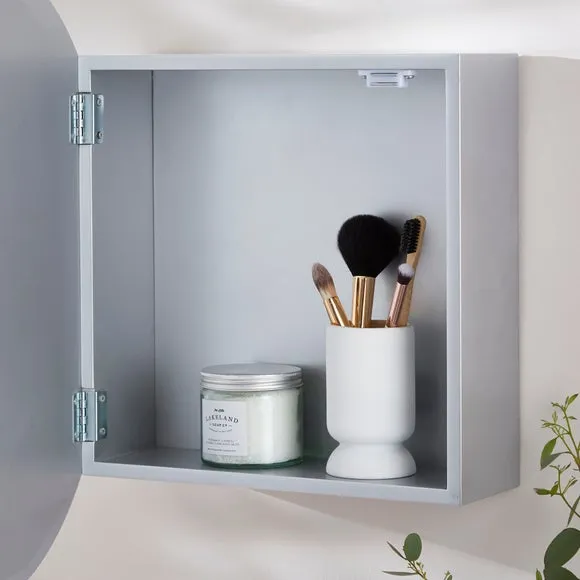 Mirrored Cabinet - Silver