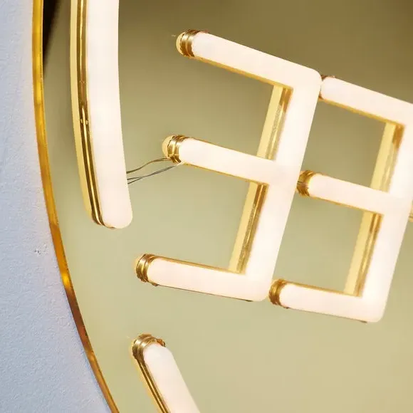 Mirrored Neon Sign Coffee Quote - Gold, LED