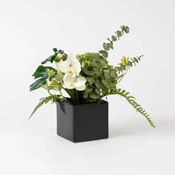 Mixed Artificial Arrangement - Green, Ceramic