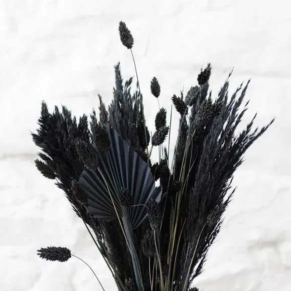 Mixed Dried Flower Bouquet - Black, Wheat & Grass