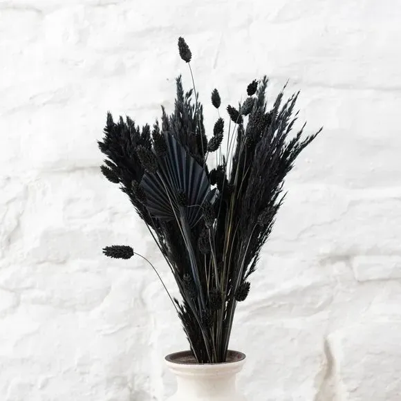 Mixed Dried Flower Bouquet - Black, Wheat & Grass
