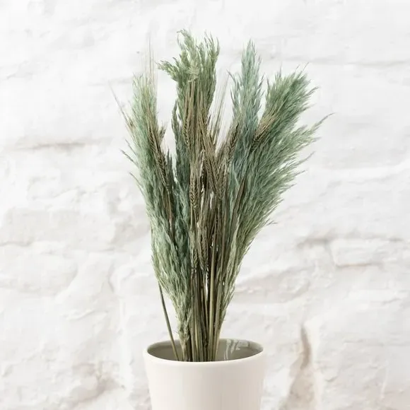 Mixed Grass Bouquet - Grey, Dried Flowers