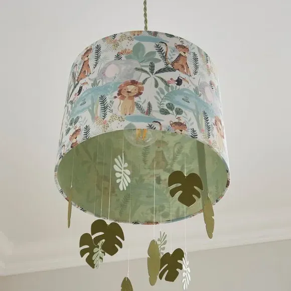 Mobile Lamp Shade with Animals - Multicolor