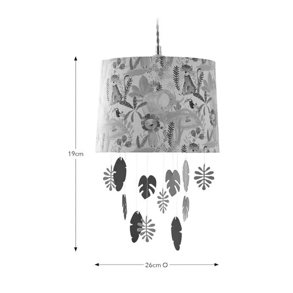 Mobile Lamp Shade with Animals - Multicolor