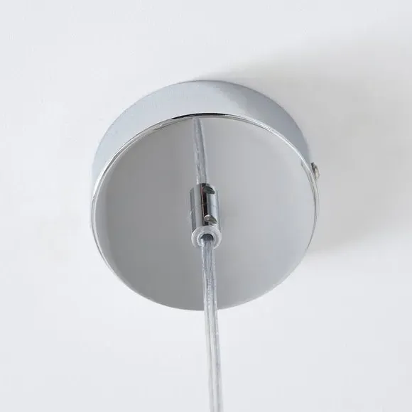 Modern Pendant Light - Smoke, Chrome