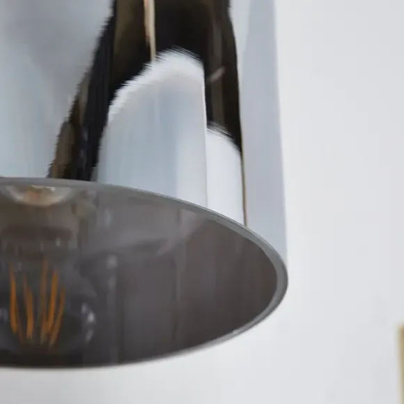 Modern Pendant Light - Smoke, Chrome