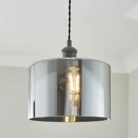 Modern Pendant Shade - Silver, Glass image