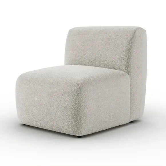 Modular Armless Sofa Piece - Natural, Boucle