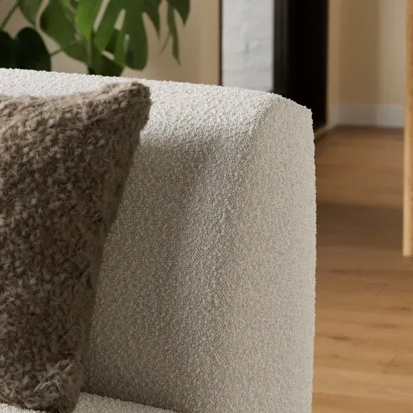 Modular Armless Sofa Piece - Natural, Boucle