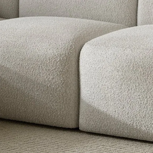 Modular Corner Chaise Sofa - Natural, Boucle