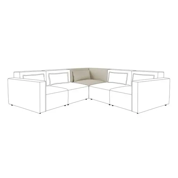 Modular Corner Seat - Natural, Fabric image