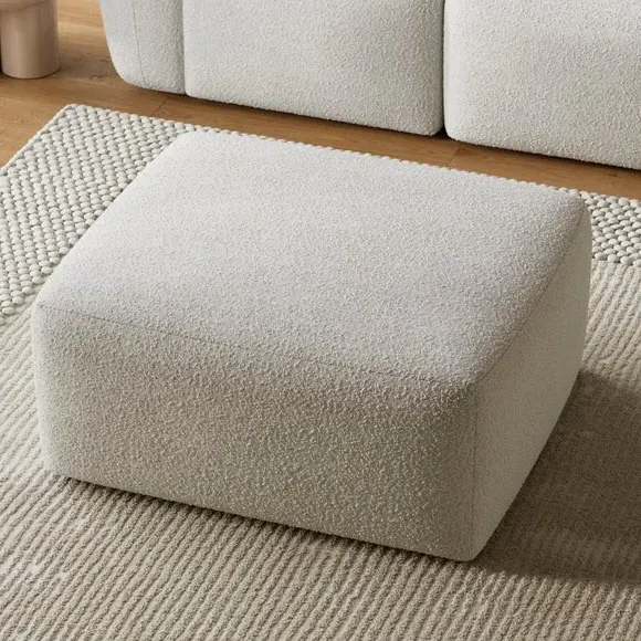 Modular Footstool - Natural, Boucle