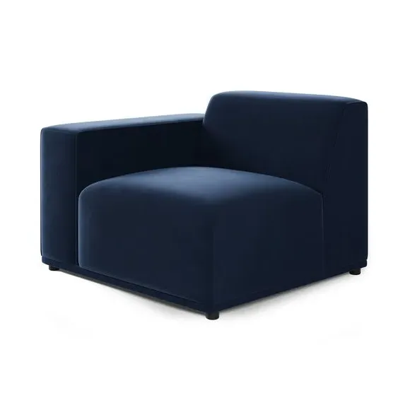 Modular Right Hand Seat - Navy, Velvet
