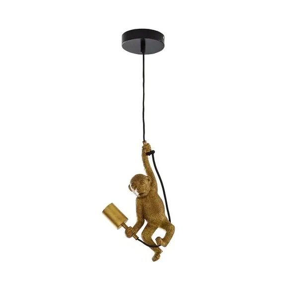 Monkey Ceiling Light - Gold, Resin