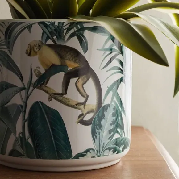 Monkey Plant Pot - Multicolor, Ceramic
