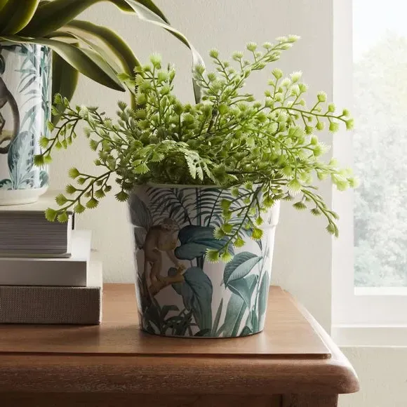 Monkey Plant Pot - Multicolor, Ceramic image