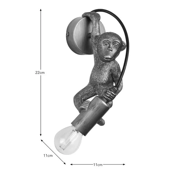 Monkey Wall Light IP44 Rated - Gold