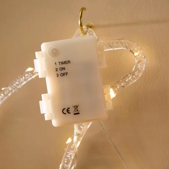 Moon & Star Hanging Light Decoration - Gold