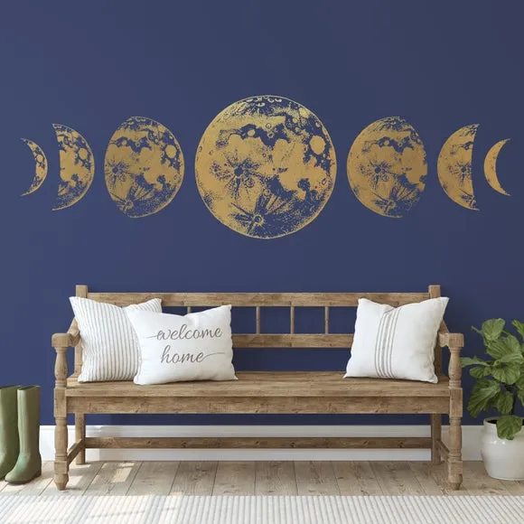 Moon Wall Mural - Blue, Paper
