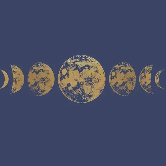 Moon Wall Mural - Blue, Paper