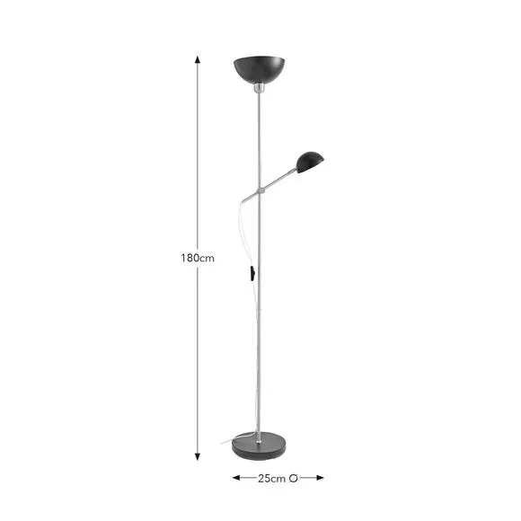Mother & Child Floor Lamp with Dual Switch - Gold