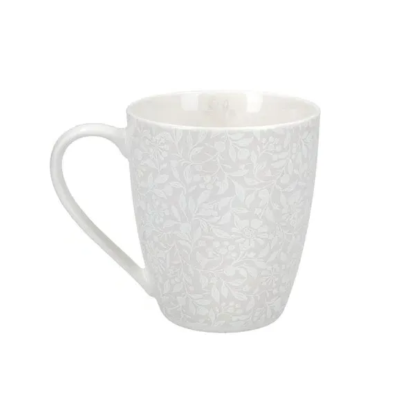 Mug with Elegant Finish - Light Grey, Ceramic