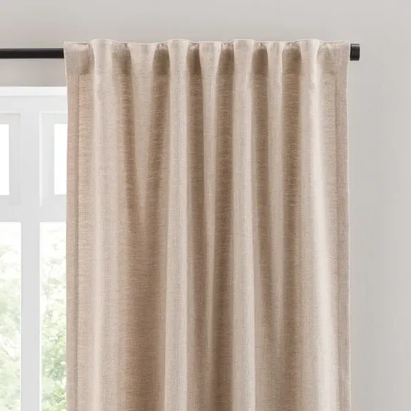 Multi Header Unlined Curtains - Natural, Linen