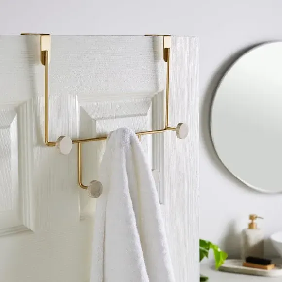 Multi Overdoor Towel Hook - Gold, Metal image