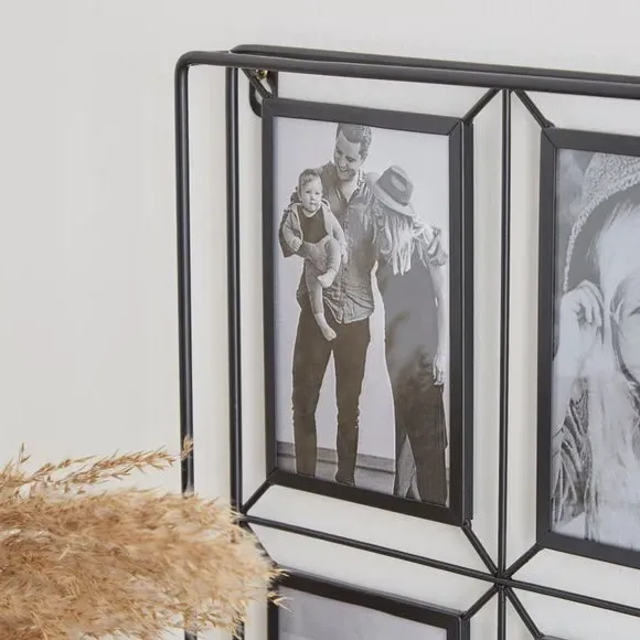 Multi Photo Frame - Black, Polished Finish