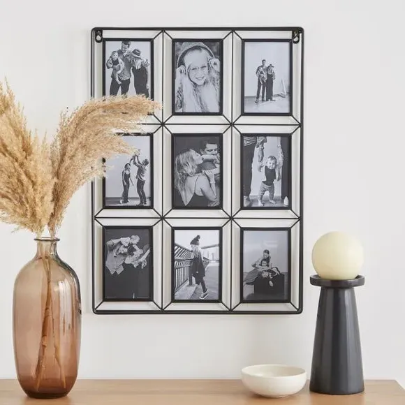 Multi Photo Frame - Black, Polished Finish