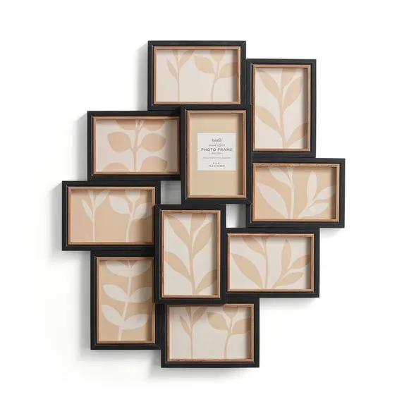 Multi Photo Frame Collage Design - Black