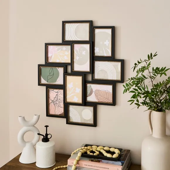 Multi Photo Frame Collage Design - Black image