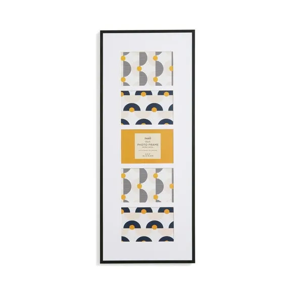 Multi Photo Frame Panel Design - Black, Metal